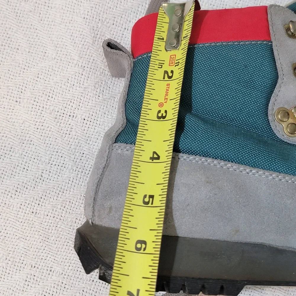 VTG Italian Tecnica‎ Skywalk Gore Tex Hiking Boots Gray Teal Red Men 7 run long